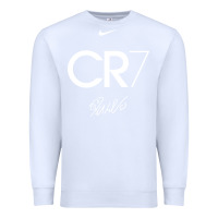 White cr7 graphic Premium Sweatshirt - artisFamous