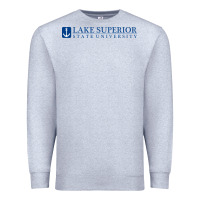 Heather Grey Lake Superior College (LSSU) Premium Sweatshirt - artisFamous