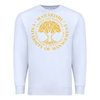 White Maharishi International College Premium Sweatshirt - artisFamous