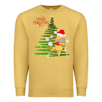 Antique Gold Winnie The Pooh- Merry christmas Premium Sweatshirt - artisFamous