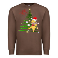 Chestnut Winnie The Pooh- Merry christmas Premium Sweatshirt - artisFamous