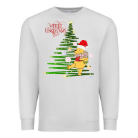 Dove Grey Winnie The Pooh- Merry christmas Premium Sweatshirt - artisFamous