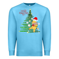 Ocean Blue Winnie The Pooh- Merry christmas Premium Sweatshirt - artisFamous