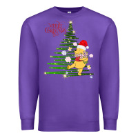 Purple Winnie The Pooh- Merry christmas Premium Sweatshirt - artisFamous