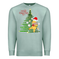 Seafoam Winnie The Pooh- Merry christmas Premium Sweatshirt - artisFamous