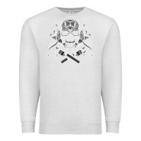Oatmeal Heather guns & roses 7 Premium Sweatshirt - artisFamous