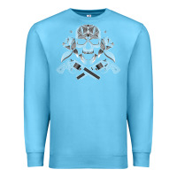 Ocean Blue guns & roses 7 Premium Sweatshirt - artisFamous