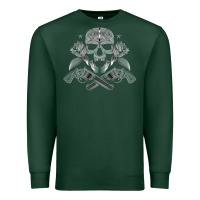 Sports Green guns & roses 7 Premium Sweatshirt - artisFamous