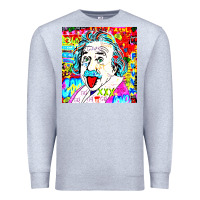 Heather Grey POP ART RETRO Premium Sweatshirt - artisFamous