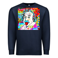 Navy POP ART RETRO Premium Sweatshirt - artisFamous