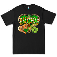Black Lucky heart St. Patrick's Day Premium Tee - CowGirlArtShop