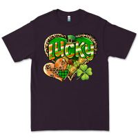 Plum Lucky heart St. Patrick's Day Premium Tee - CowGirlArtShop