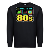 Black BACK TO THE 80S Premium Sweatshirt - artisFamous