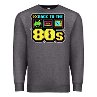 Charcoal Heather BACK TO THE 80S Premium Sweatshirt - artisFamous