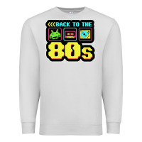 Dove Grey BACK TO THE 80S Premium Sweatshirt - artisFamous