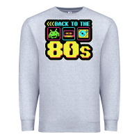 Heather Grey BACK TO THE 80S Premium Sweatshirt - artisFamous