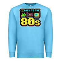 Ocean Blue BACK TO THE 80S Premium Sweatshirt - artisFamous