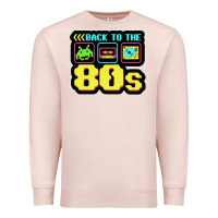 Pale Pink BACK TO THE 80S Premium Sweatshirt - artisFamous