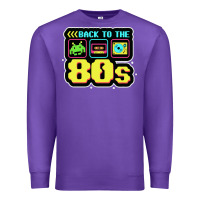 Purple BACK TO THE 80S Premium Sweatshirt - artisFamous