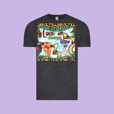 Pride Lgbtq Love Always Wins Peace Gender Symbol Vintage Tee Designed By Bundleandbundleshop