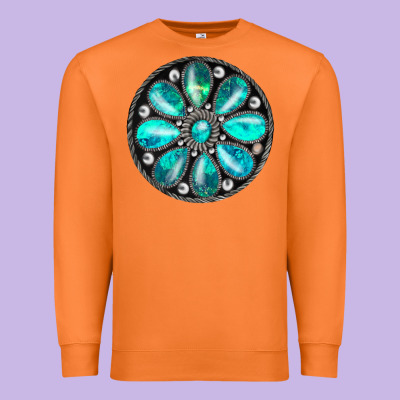 Turquoise Gemstone Premium Sweatshirt Designed By Jahusdesignshop
