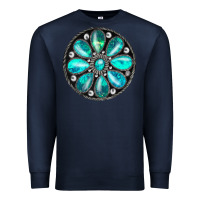 Navy turquoise gemstone Premium Sweatshirt - JahusDesignShop