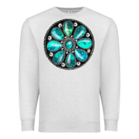 Oatmeal Heather turquoise gemstone Premium Sweatshirt - JahusDesignShop