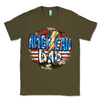 Army Green All american dad 4th of july Classic Tee - CowGirlArtShop