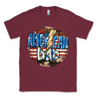 Burgundy All american dad 4th of july Classic Tee - CowGirlArtShop