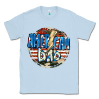 Dusty Blue All american dad 4th of july Classic Tee - CowGirlArtShop