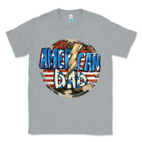 Heather Grey All american dad 4th of july Classic Tee - CowGirlArtShop