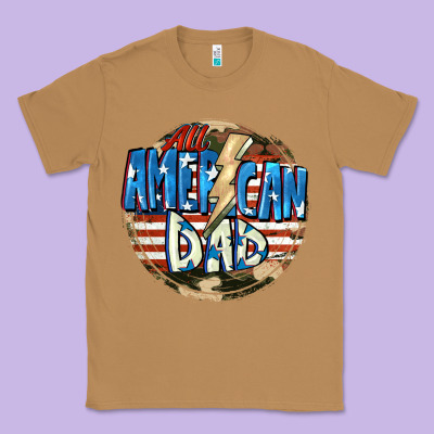 All American Dad 4th Of July Classic Tee Designed By Cowgirlartshop