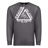 Charcoal Heather gracie jiu jitsu  2 Premium Sweatshirt - artisFamous