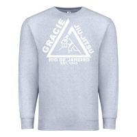 Heather Grey gracie jiu jitsu  2 Premium Sweatshirt - artisFamous