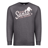 Charcoal Heather Dear Santa I Can Explain Premium Sweatshirt - artisFamous