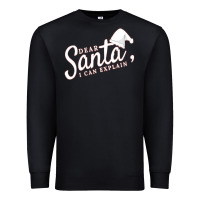 Black Dear Santa I Can Explain Premium Sweatshirt - artisFamous