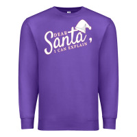 Purple Dear Santa I Can Explain Premium Sweatshirt - artisFamous