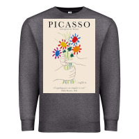 Charcoal Heather pablo picasso   bouquet of peace Premium Sweatshirt - artisFamous