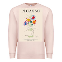 Pale Pink pablo picasso   bouquet of peace Premium Sweatshirt - artisFamous