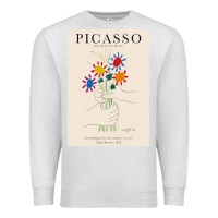 Oatmeal Heather pablo picasso   bouquet of peace Premium Sweatshirt - artisFamous