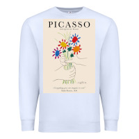 White pablo picasso   bouquet of peace Premium Sweatshirt - artisFamous