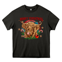 Asphalt mooey christmas Heavy Core Tee - CowGirlArtShop