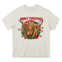 Cream mooey christmas Heavy Core Tee - CowGirlArtShop