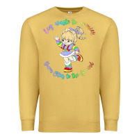 Antique Gold rainbow brite badass   rainbow brite Premium Sweatshirt - artisFamous