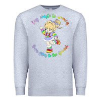 Heather Grey rainbow brite badass   rainbow brite Premium Sweatshirt - artisFamous