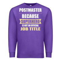 Purple gift for superhero postmaster Premium Sweatshirt - artisFamous