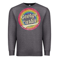 Charcoal Heather george carlin   retro rainbow faded style Premium Sweatshirt - artisFamous