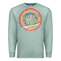 Seafoam george carlin   retro rainbow faded style Premium Sweatshirt - artisFamous