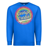 True Royal george carlin   retro rainbow faded style Premium Sweatshirt - artisFamous