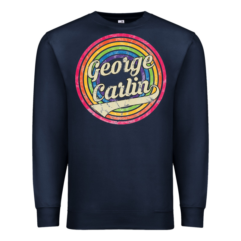 George Carlin   Retro Rainbow Faded Style Premium Sweatshirt by artisFamous | Teevron